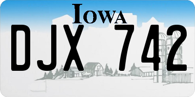 IA license plate DJX742