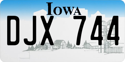 IA license plate DJX744