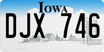 IA license plate DJX746