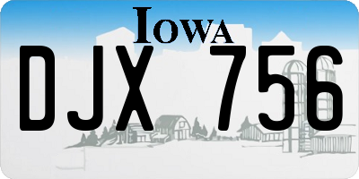 IA license plate DJX756