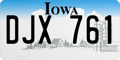 IA license plate DJX761