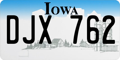 IA license plate DJX762