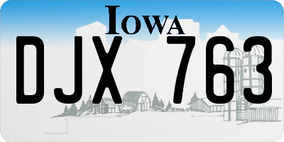 IA license plate DJX763