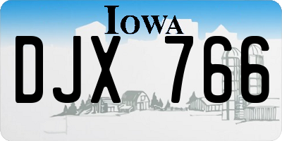 IA license plate DJX766