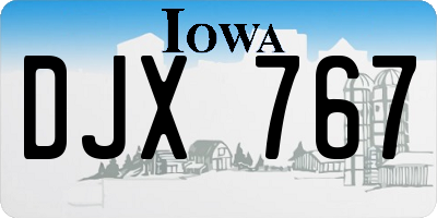 IA license plate DJX767