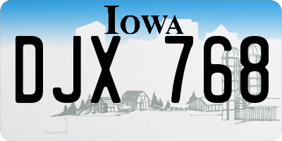 IA license plate DJX768