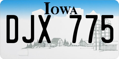 IA license plate DJX775