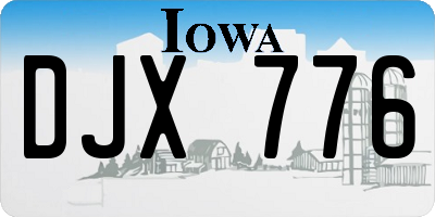 IA license plate DJX776