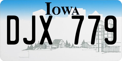 IA license plate DJX779