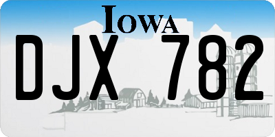 IA license plate DJX782