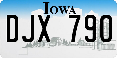 IA license plate DJX790