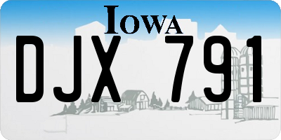 IA license plate DJX791