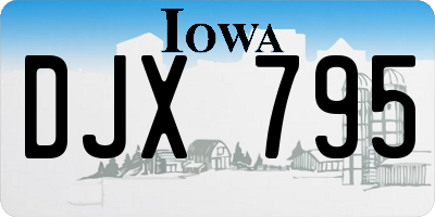IA license plate DJX795