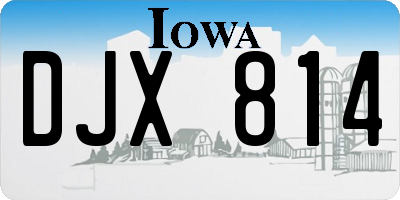 IA license plate DJX814