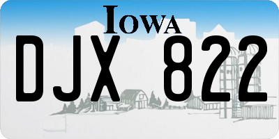 IA license plate DJX822