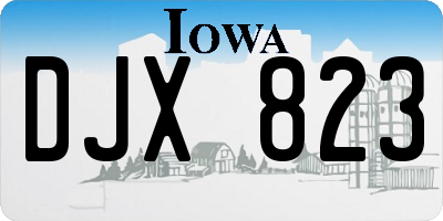 IA license plate DJX823