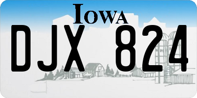 IA license plate DJX824