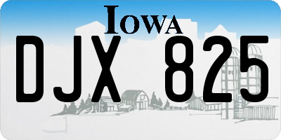 IA license plate DJX825