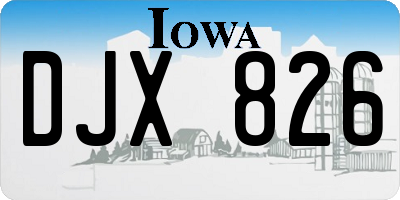 IA license plate DJX826