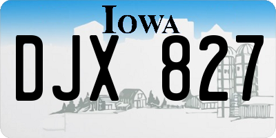 IA license plate DJX827