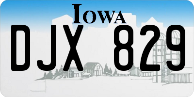IA license plate DJX829