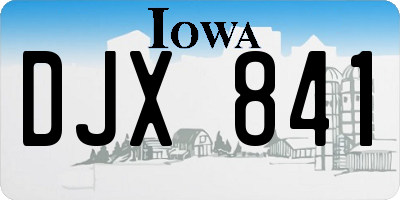 IA license plate DJX841
