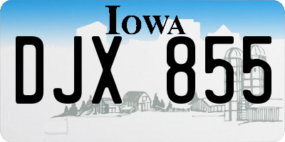 IA license plate DJX855