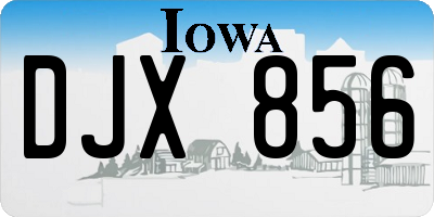 IA license plate DJX856