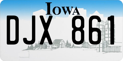 IA license plate DJX861