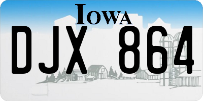 IA license plate DJX864