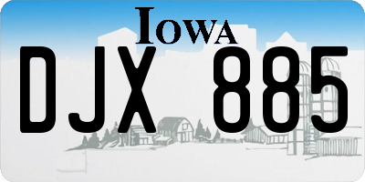 IA license plate DJX885