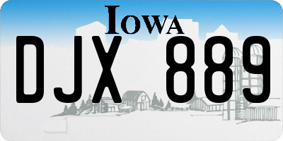 IA license plate DJX889
