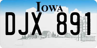 IA license plate DJX891