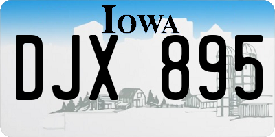 IA license plate DJX895