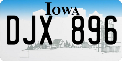 IA license plate DJX896