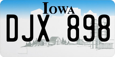 IA license plate DJX898