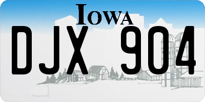 IA license plate DJX904