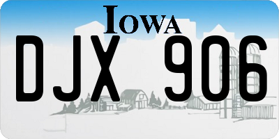 IA license plate DJX906