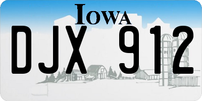 IA license plate DJX912