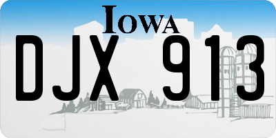 IA license plate DJX913