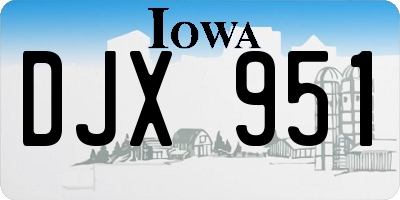 IA license plate DJX951