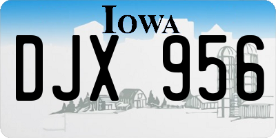 IA license plate DJX956