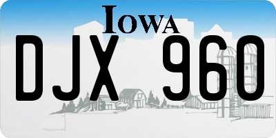 IA license plate DJX960