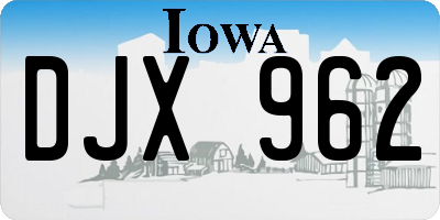 IA license plate DJX962