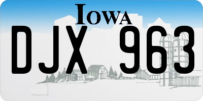 IA license plate DJX963