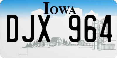 IA license plate DJX964