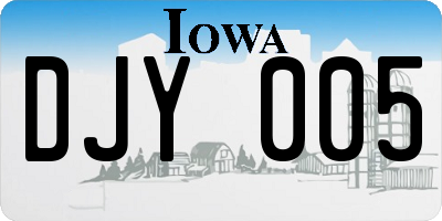 IA license plate DJY005
