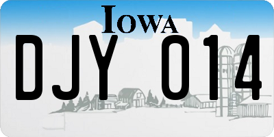 IA license plate DJY014