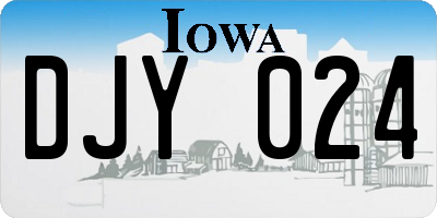 IA license plate DJY024