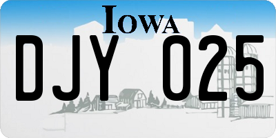 IA license plate DJY025
